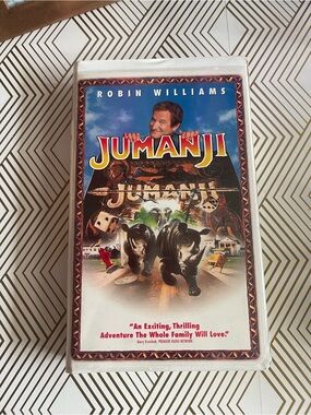 Jumanji VHS Movie — Bold Multicolor Cover Featuring Robin Williams